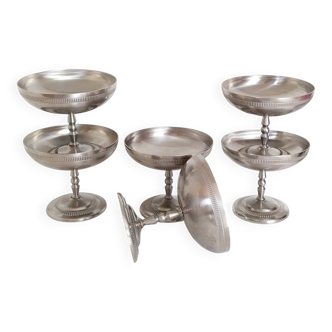 6 coupes à glace en inox 18/10