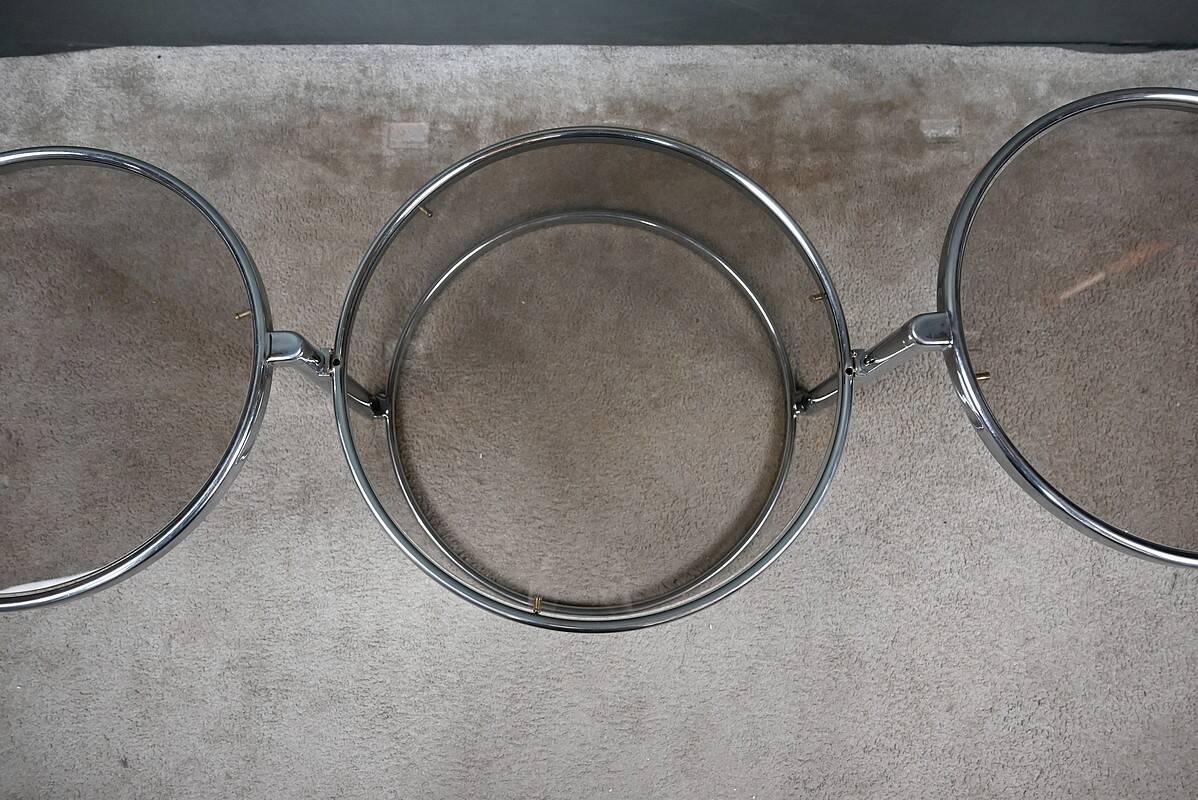Coffee table with rotating trays, attributed to Milo Baughman – 1970
