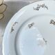 White and gold porcelain dish J&Ciem France 1950