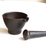 Cast iron mortar and pestle, 50s