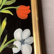 Tableau ancien , nature morte aux tulipes XX siècle