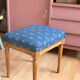 Louis Philippe stool reupholstered