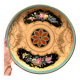 Large decorative plate in porcelain from Paris, polychrome decoration.