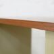 Minimalist desk, lacquered steel, formica top. France, circa 1970