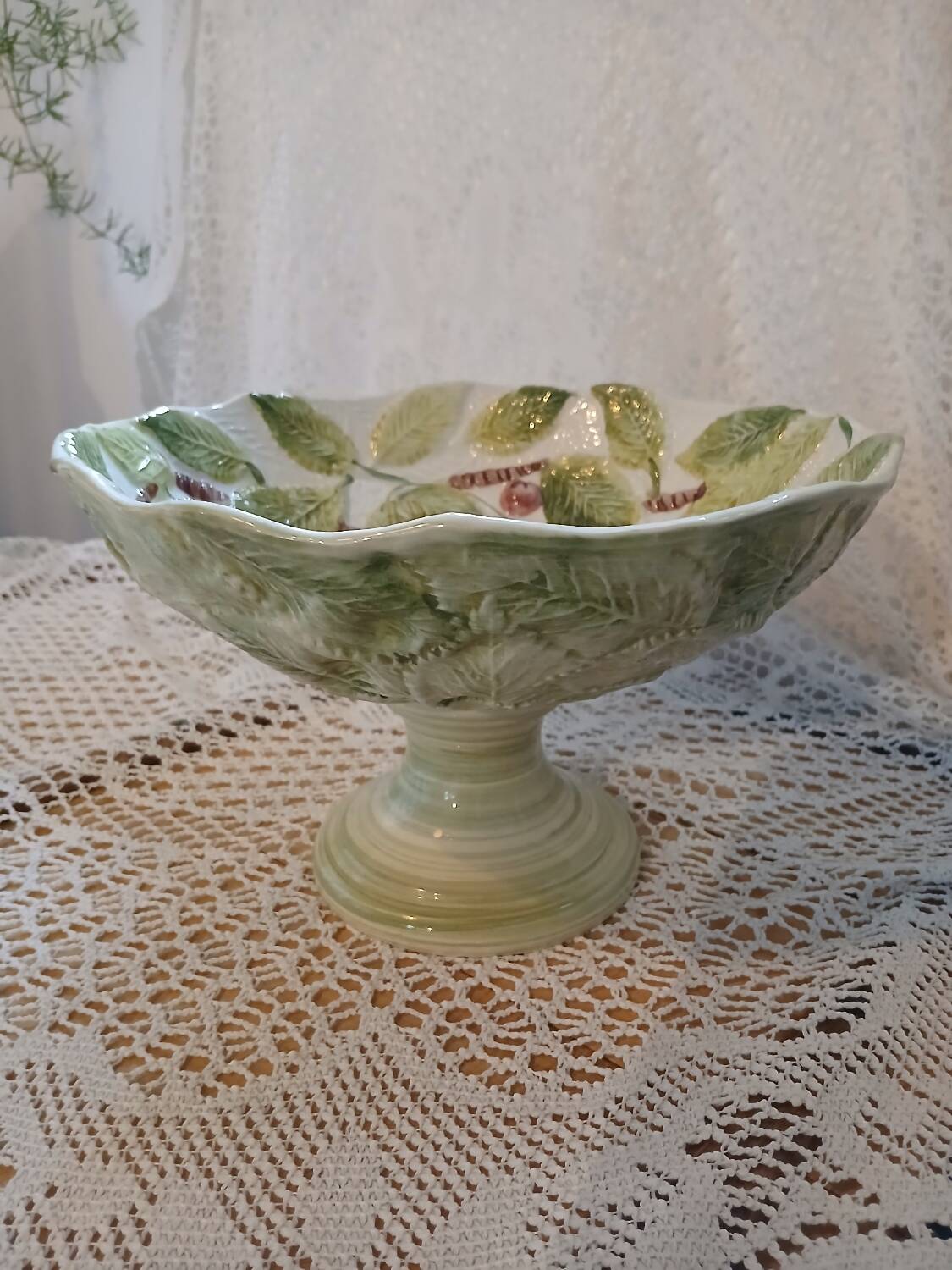 Antique fruit bowl in slip