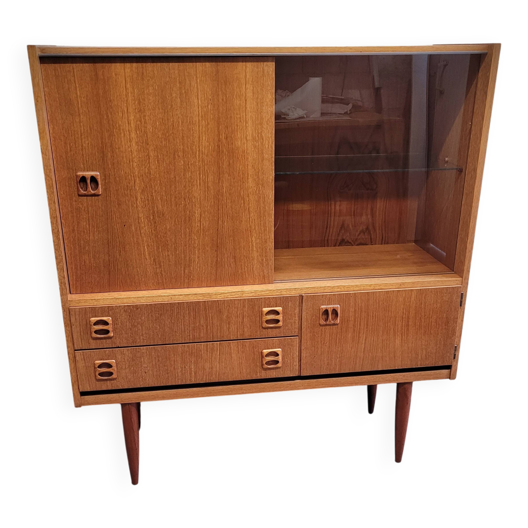 Scandinavian design sideboard in vintage teak