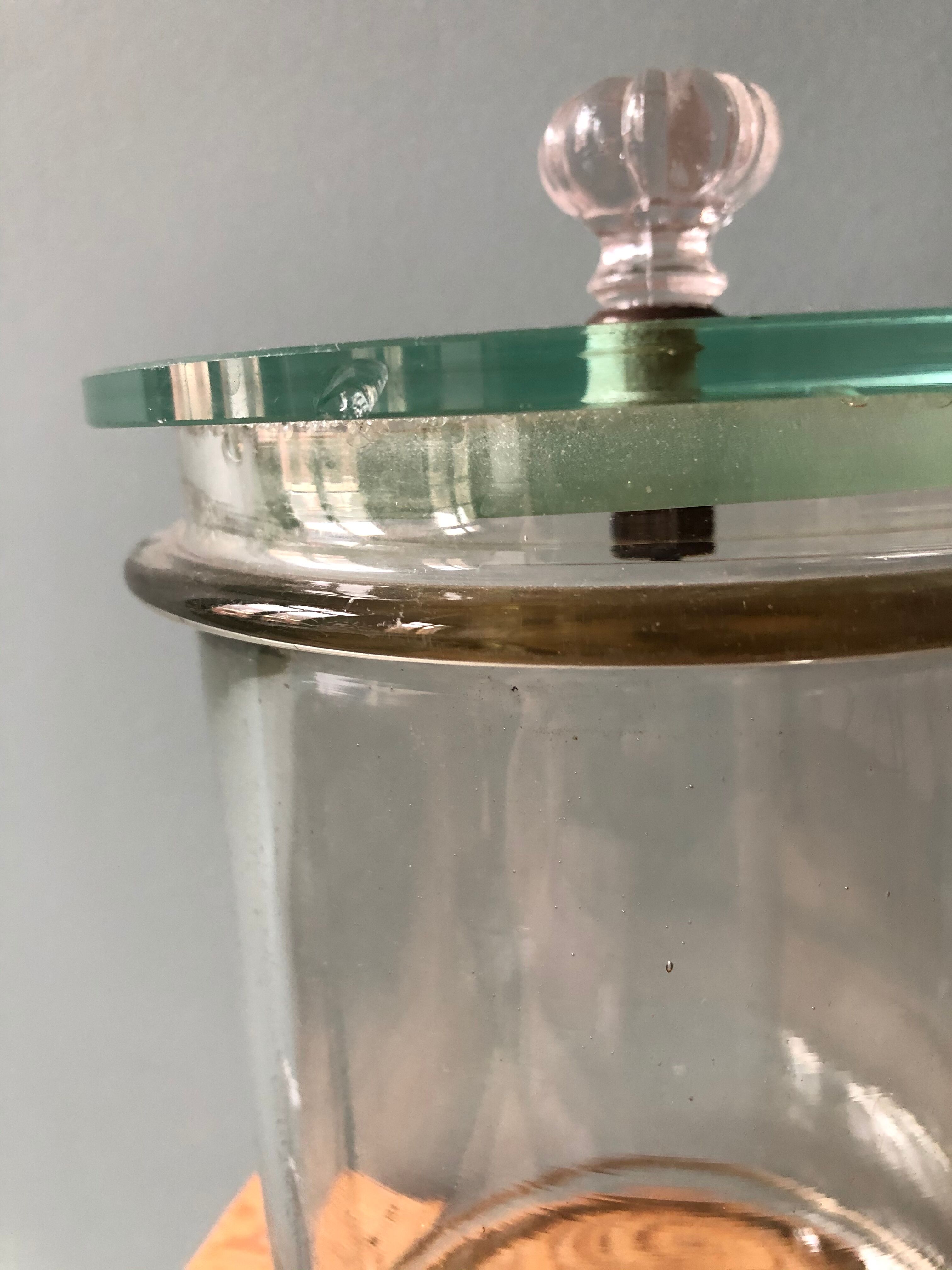Pot à pharmacie d’apothicaire en verre soufflé XIXÈME