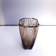Old Art Deco vase - Smoked cut glass - France 1940