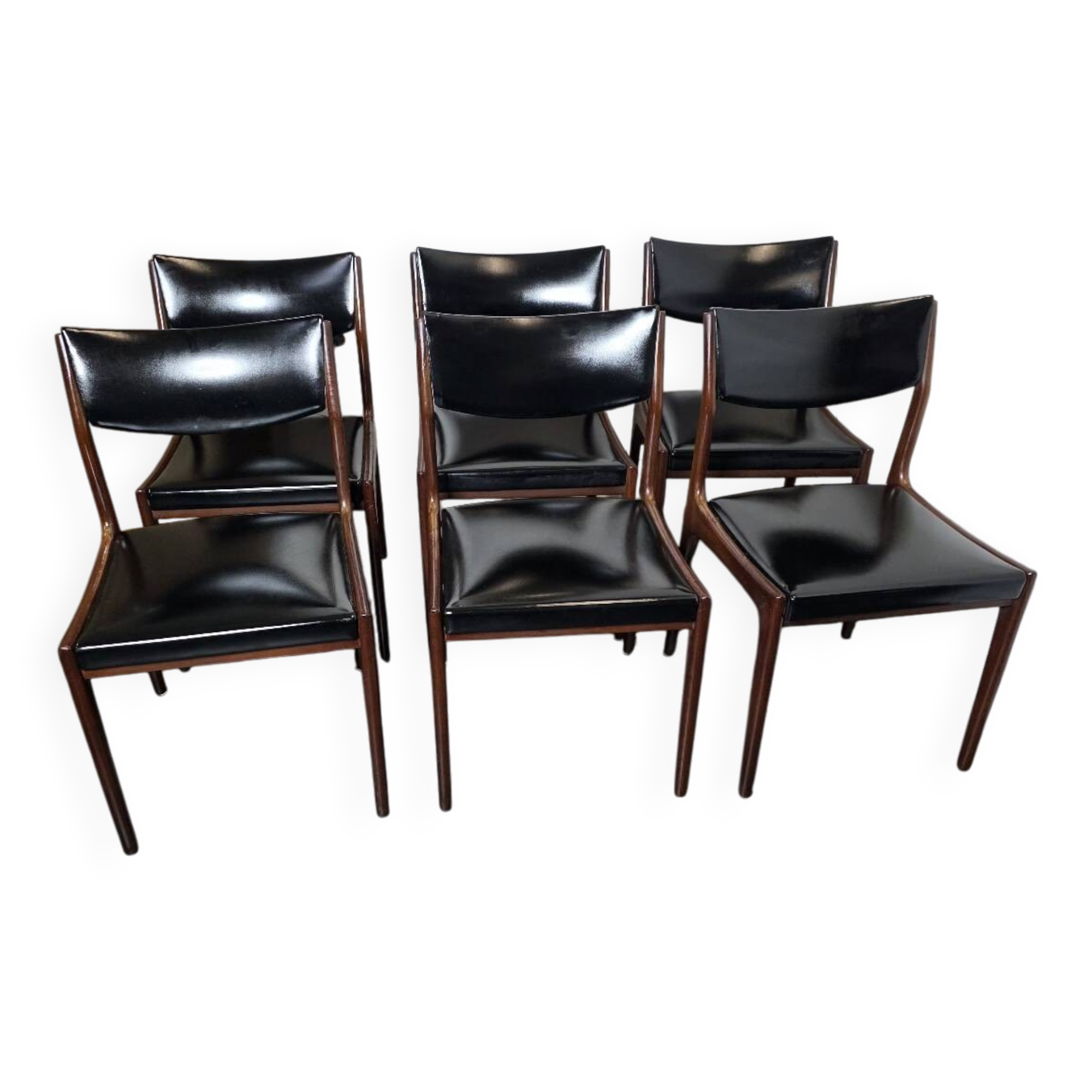 6 vintage rosewood chairs from the 60s