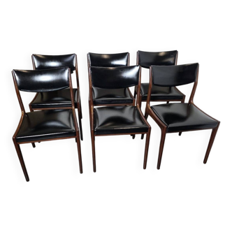 6 vintage rosewood chairs from the 60s