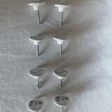 white ceramic door knobs with illustration