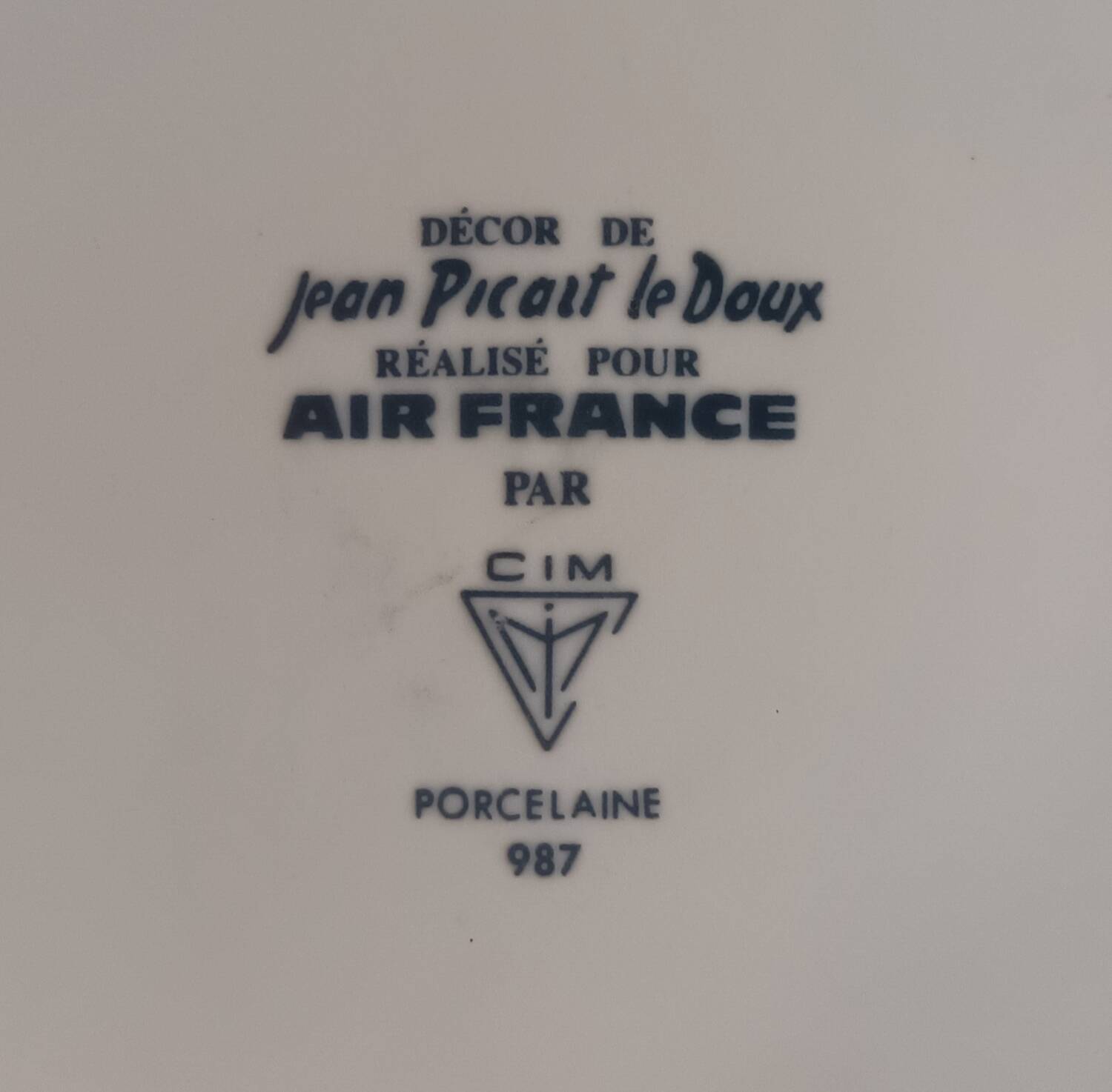 Jean Picart le Doux soup plates for Air France