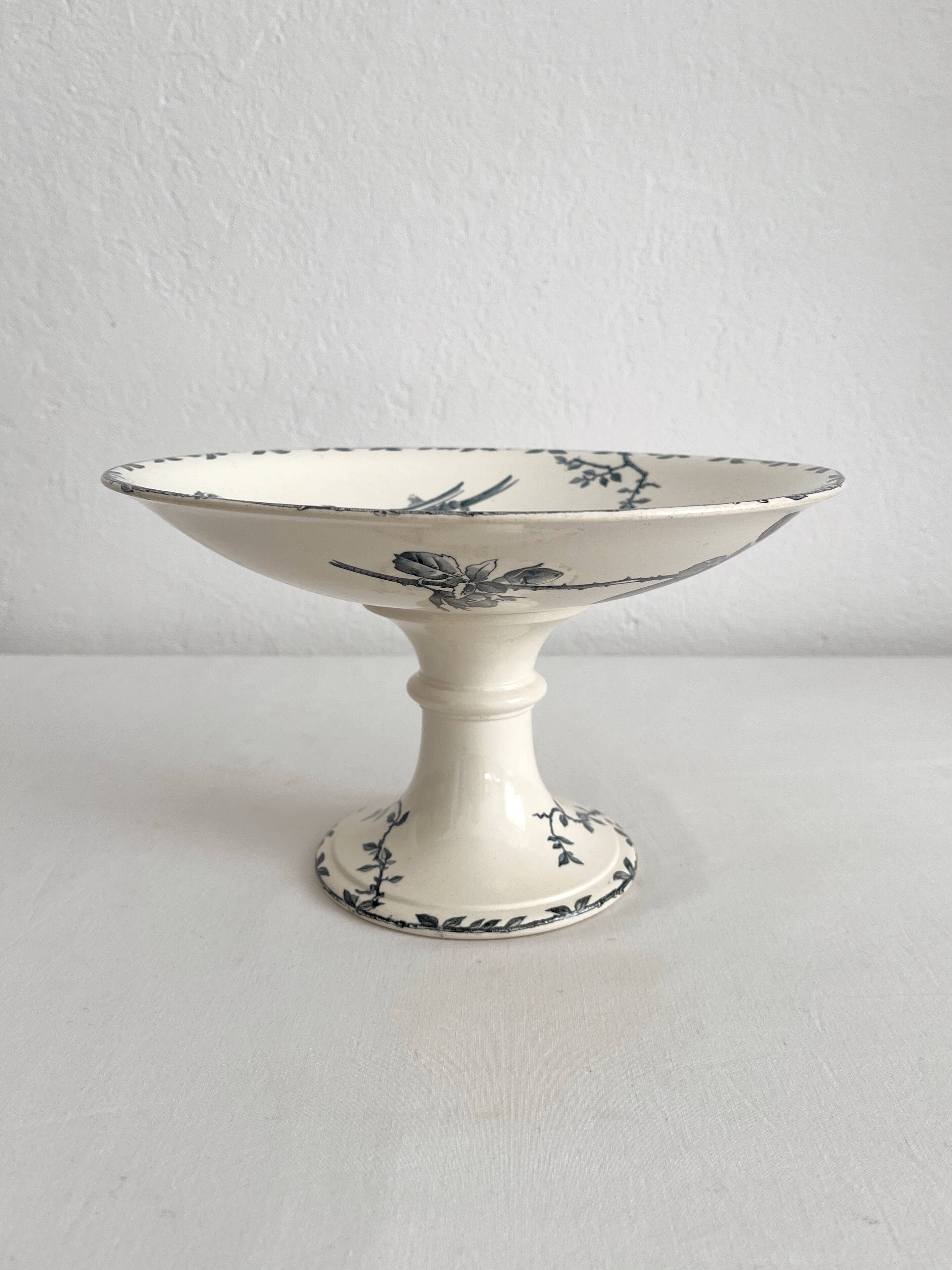 Earthenware compote "Oxford" Choisy le Roi