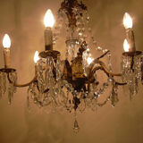 Chandelier, crystal bronze chandelier with dragon heads