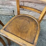 Pair of French bistro chairs vintage meat