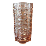 Vintage pink glass vase