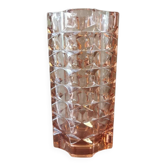 Vintage pink glass vase