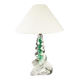 Vintage French Crystal Table Light | Mid Century Emerald Green Accent Light Bedside | Lead Twisted Glass | Val St Lambert Seguso Murano 1950