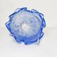 Medium blue Murano glass bowl, mid-century style, Italy, 2000s.
