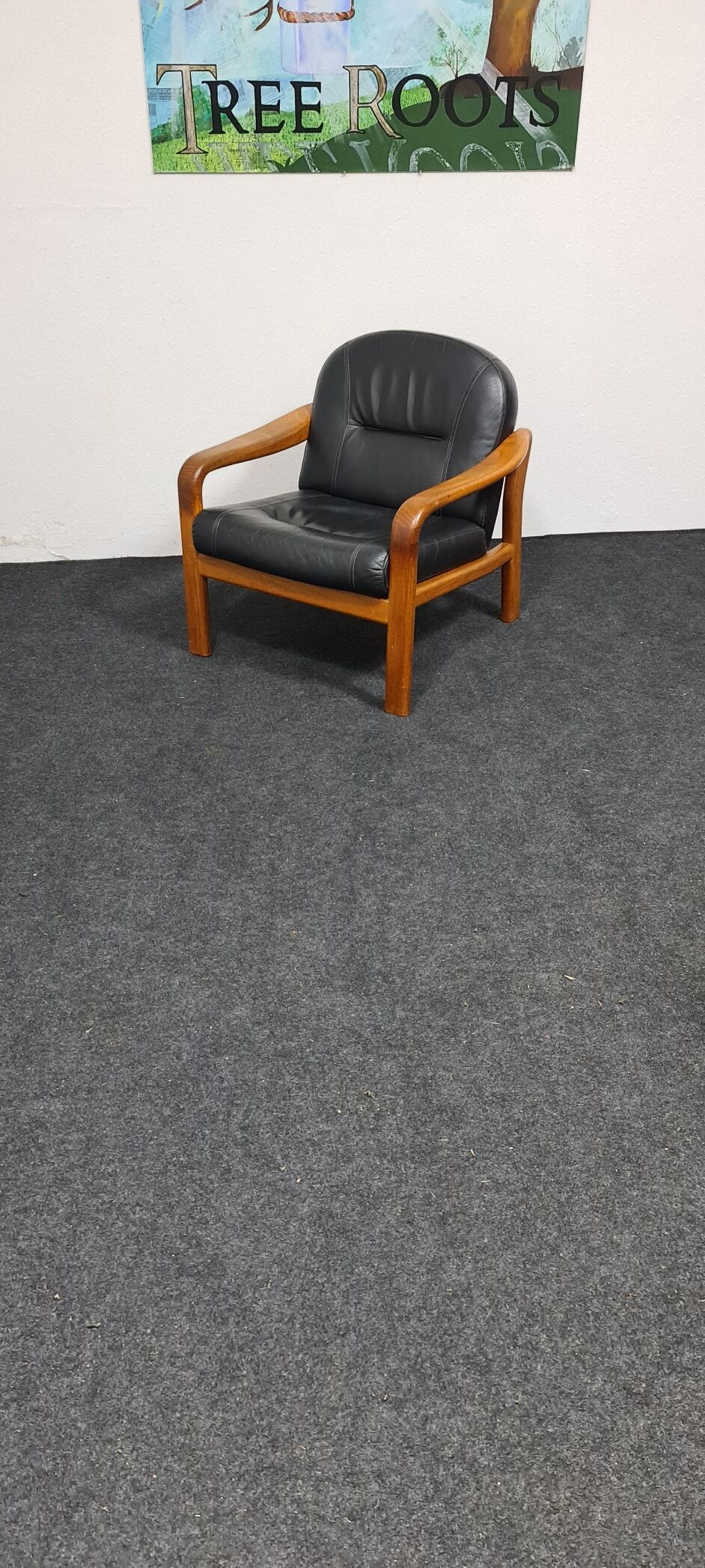 Fauteuil design danois en teck vintage par Komfort