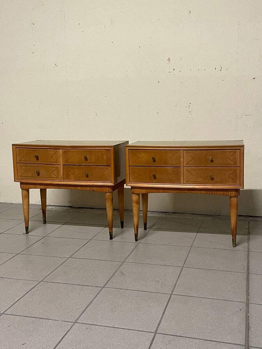 Italian Mid-Century modern bedside tables, 1950s, set of 2