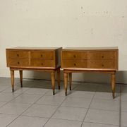 Commodini Mid-Century moderni in stile italiano, anni '50, set di 2