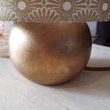 Extra lamp foot ball wood, gold patina, lampshade paper patterns art deco