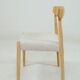 Pair of linen dining chairs