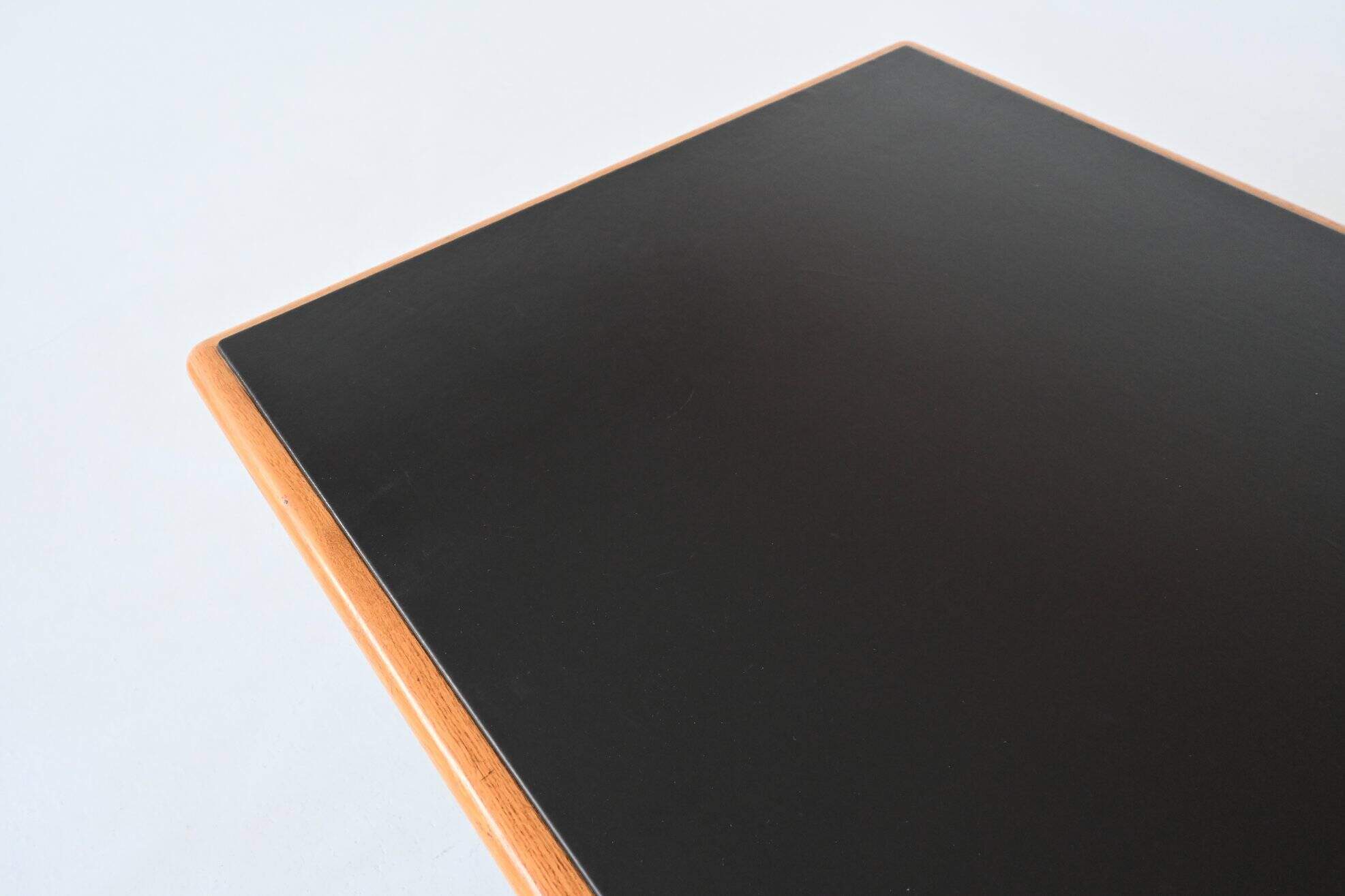 Warren Platner writing desk leather and oak Knoll United States 1970