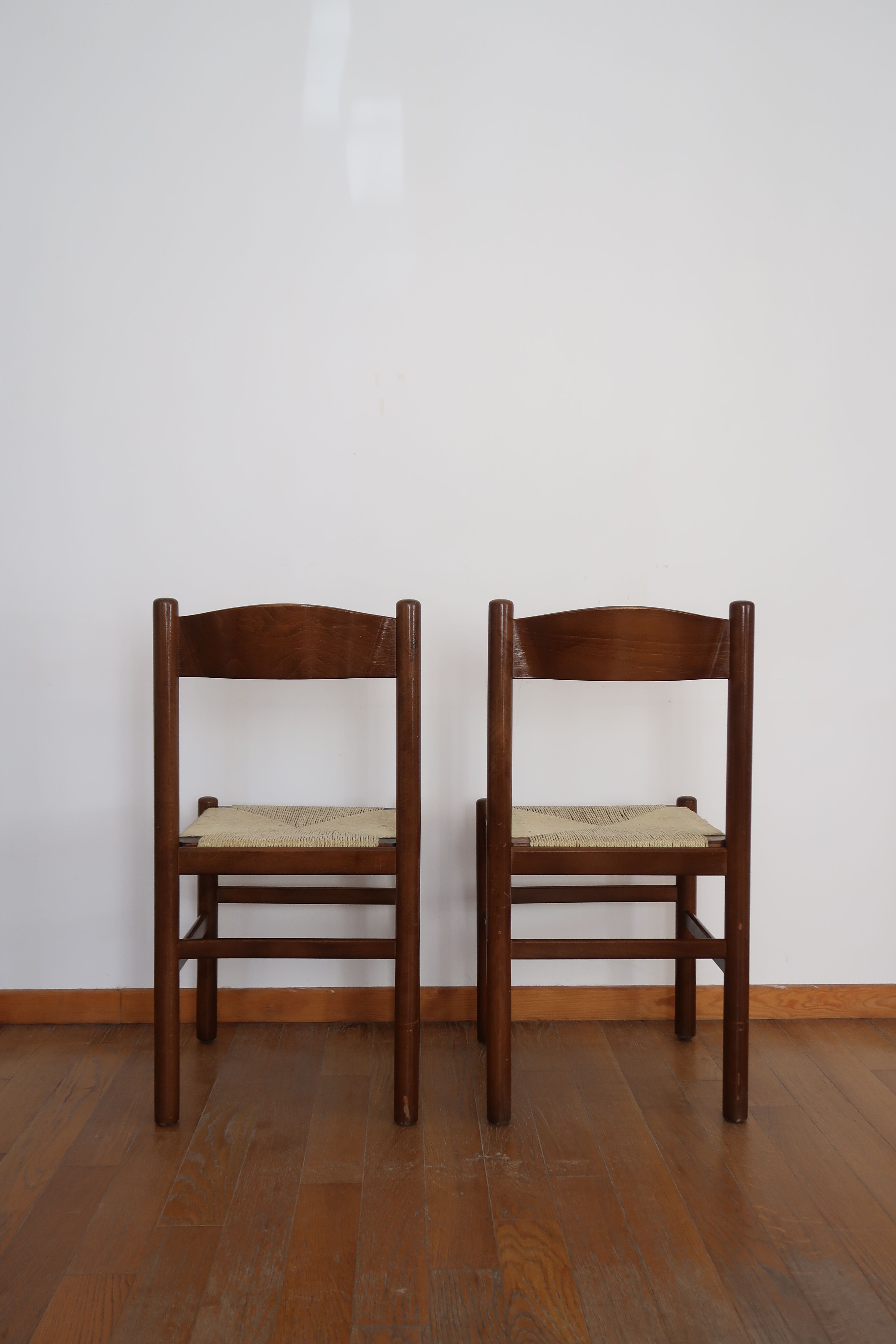 Pair of mulched bistro chairs