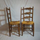 Pair of fine craft chairs of the 1970s