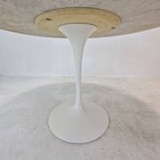 Knoll Marble Dining Table With 5 Chairs by Eero Saarinen, 1960s