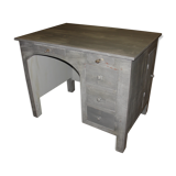 Office painted in grey patinated and varnished mat around 1940