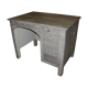 Desk painted in patinated grey and matte varnish circa 1940