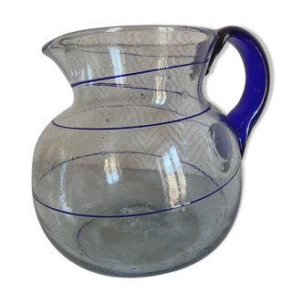 Large bubble glass carafe