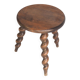 Spiral leg tripod stool
