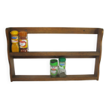 vintage oak wall spice rack
