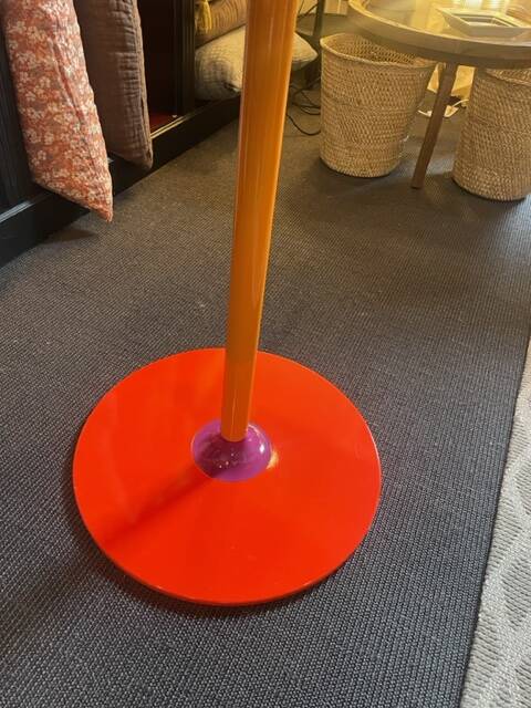 Kartell table, Thierry Bistrot model, burgundy color