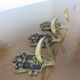 4 old wall hooks coat rack in bronze "fleur de lys" art deco years 20 30