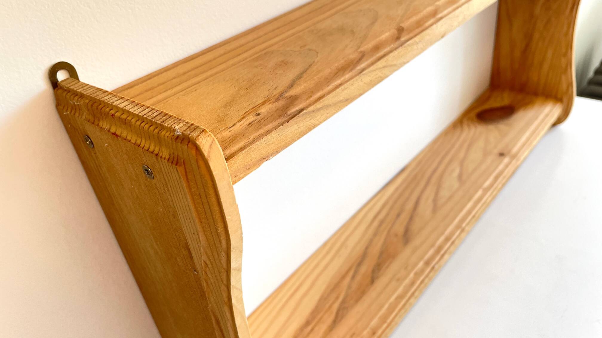 Vintage raw wood shelf