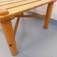 Vintage square coffee table in solid pine from the 70s and 80s.