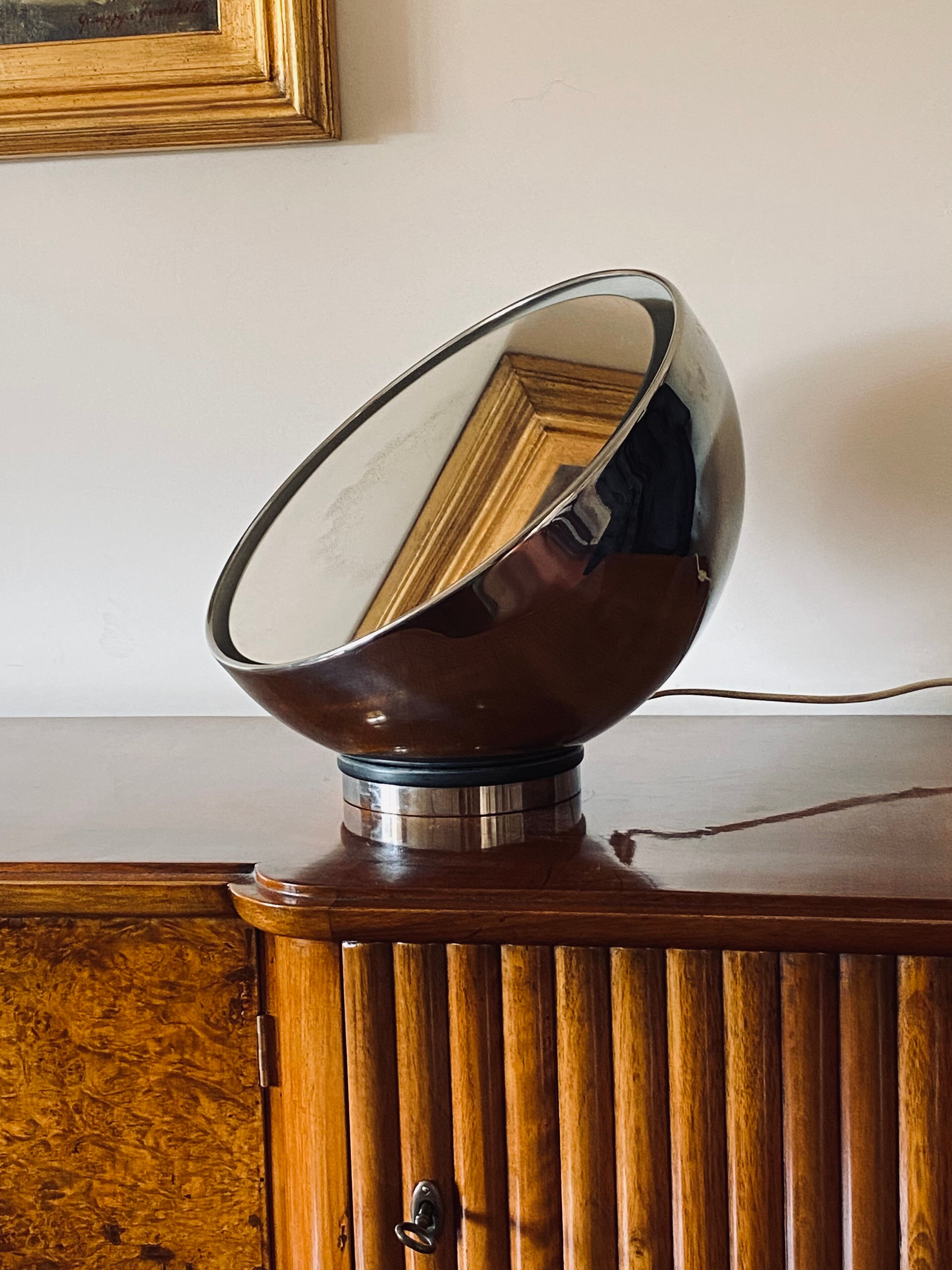 Mirror spherical table Lamp Italy 1970s