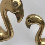 Pair brass 50s herons