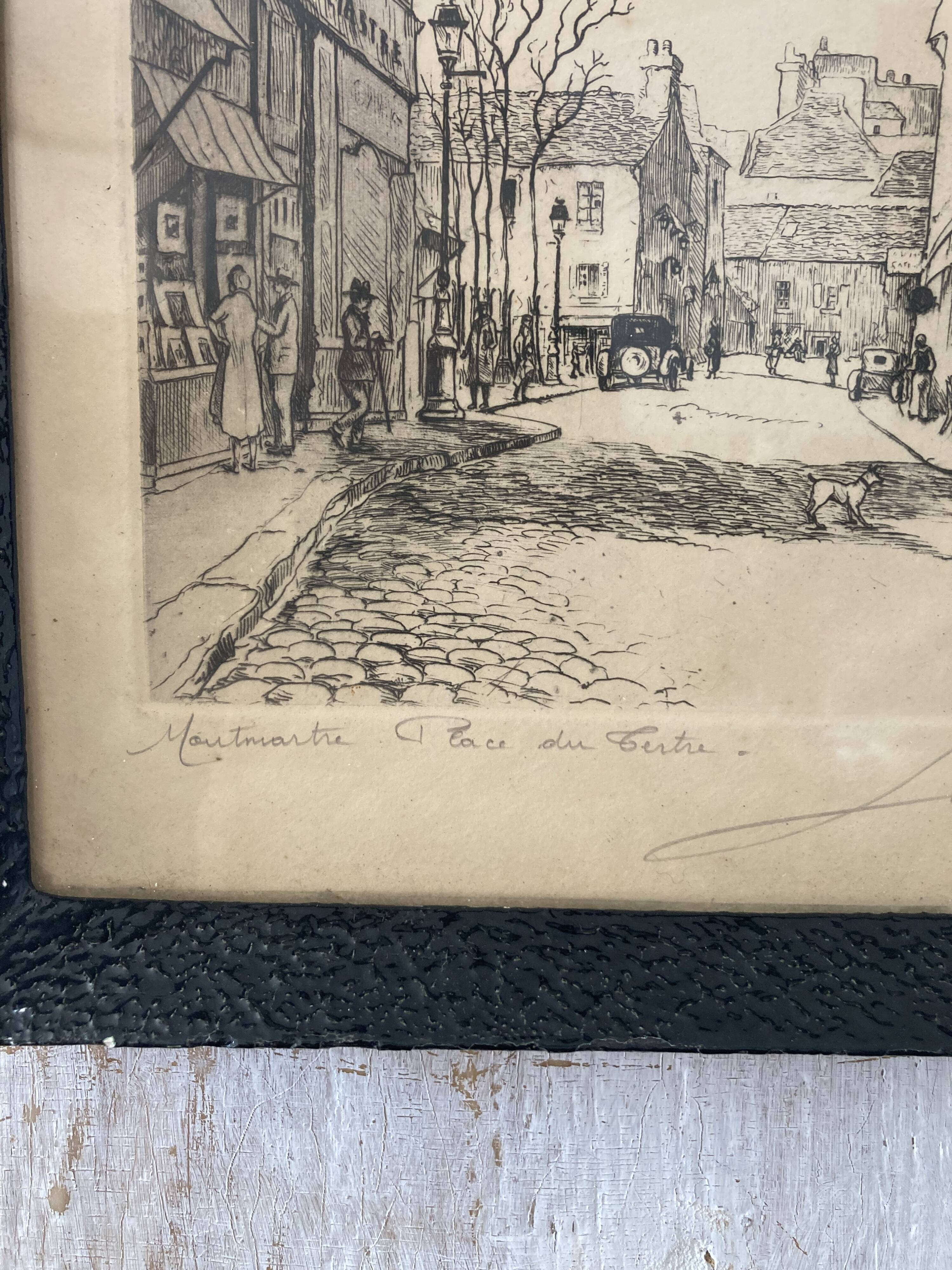 Old illustration of Montmartre