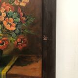 Oil on panel bouquet of tulips
