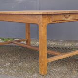 Oak drawer farmhouse table