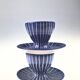Ensemble de 2 coquetiers en céramique Vallauris bleu par Robert Picault 1950