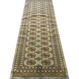 New grey bokhara runner rug - 78x234cm