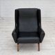 1960s, Danish design by Illum Wikkelsø, armchair, model 110, leather, teak.