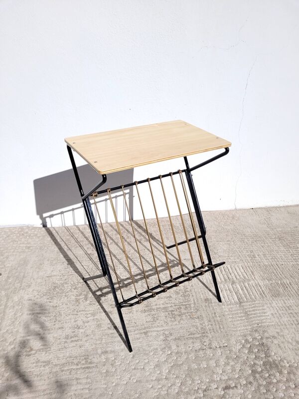 Table d'appoint scoubidou 1960 sellette ou bout de canapé vintage